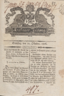 Krakauer Zeitung.1806, Nro. 85 (25 Oktober) + dod.