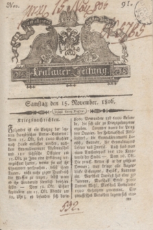 Krakauer Zeitung.1806, Nro. 91 (15 November) + dod.