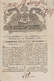 Krakauer Zeitung.1806, Nro. 92 (18 November) + dod.