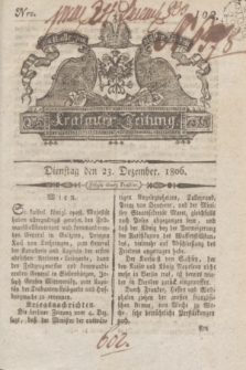 Krakauer Zeitung.1806, Nro. 102 (23 Dezember) + dod.