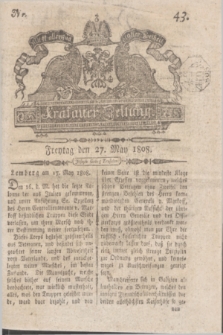 Krakauer Zeitung.1808, Nr. 43 (27 May) + dod.