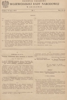 Dziennik Urzędowy Wojewódzkiej Rady Narodowej w Krakowie. 1962, nr 5 |PDF|