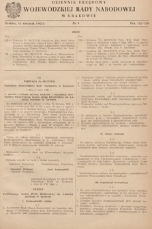 Dziennik Urzędowy Wojewódzkiej Rady Narodowej w Krakowie. 1962, nr 9 |PDF|