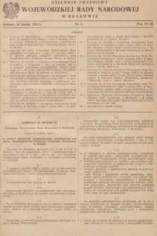 Dziennik Urzędowy Wojewódzkiej Rady Narodowej w Krakowie. 1963, nr 2 |PDF|