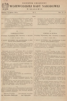 Dziennik Urzędowy Wojewódzkiej Rady Narodowej w Krakowie. 1964, nr 3 |PDF|
