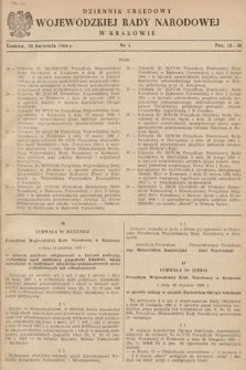 Dziennik Urzędowy Wojewódzkiej Rady Narodowej w Krakowie. 1964, nr 4 |PDF|