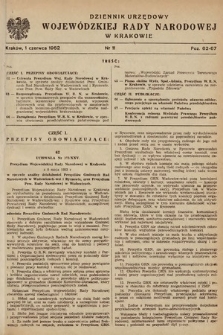 Dziennik Urzędowy Wojewódzkiej Rady Narodowej w Krakowie. 1952, nr 11 |PDF|