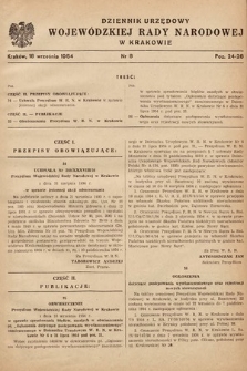 Dziennik Urzędowy Wojewódzkiej Rady Narodowej w Krakowie. 1954, nr 8 |PDF|