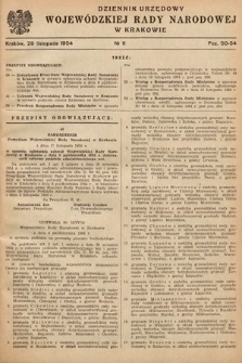 Dziennik Urzędowy Wojewódzkiej Rady Narodowej w Krakowie. 1954, nr 11 |PDF|