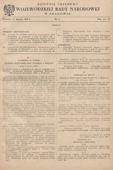 Dziennik Urzędowy Wojewódzkiej Rady Narodowej w Krakowie. 1960, nr 4 |PDF|