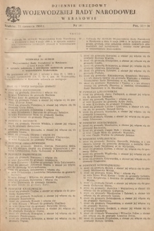 Dziennik Urzędowy Wojewódzkiej Rady Narodowej w Krakowie. 1960, nr 10 |PDF|