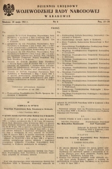 Dziennik Urzędowy Wojewódzkiej Rady Narodowej w Krakowie. 1961, nr 8 |PDF|