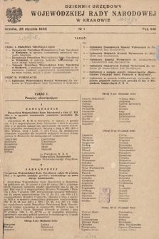Dziennik Urzędowy Wojewódzkiej Rady Narodowej w Krakowie. 1955, nr 1 |PDF|