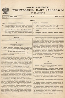 Dziennik Urzędowy Wojewódzkiej Rady Narodowej w Krakowie. 1956, nr 5 |PDF|