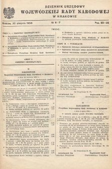 Dziennik Urzędowy Wojewódzkiej Rady Narodowej w Krakowie. 1956, nr 6-7 |PDF|