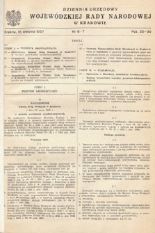 Dziennik Urzędowy Wojewódzkiej Rady Narodowej w Krakowie. 1957, nr 6-7 |PDF|