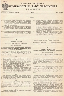 Dziennik Urzędowy Wojewódzkiej Rady Narodowej w Krakowie. 1966, nr 5 |PDF|