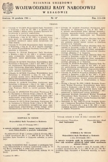 Dziennik Urzędowy Wojewódzkiej Rady Narodowej w Krakowie. 1966, nr 14 |PDF|