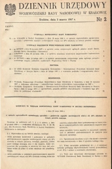 Dziennik Urzędowy Wojewódzkiej Rady Narodowej w Krakowie. 1967, nr 2 |PDF|