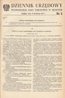Dziennik Urzędowy Wojewódzkiej Rady Narodowej w Krakowie. 1967, nr 5 |PDF|