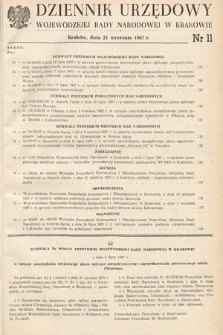 Dziennik Urzędowy Wojewódzkiej Rady Narodowej w Krakowie. 1967, nr 11 |PDF|