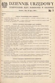 Dziennik Urzędowy Wojewódzkiej Rady Narodowej w Krakowie. 1968, nr 7 |PDF|