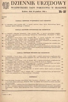 Dziennik Urzędowy Wojewódzkiej Rady Narodowej w Krakowie. 1968, nr 10 |PDF|