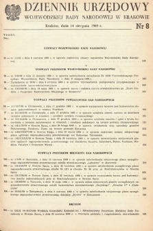 Dziennik Urzędowy Wojewódzkiej Rady Narodowej w Krakowie. 1969, nr 8 |PDF|