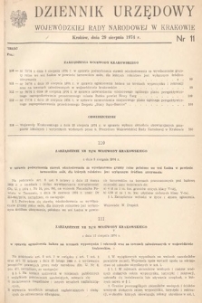 Dziennik Urzędowy Wojewódzkiej Rady Narodowej w Krakowie. 1974, nr 11 |PDF|