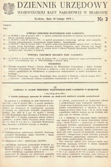 Dziennik Urzędowy Wojewódzkiej Rady Narodowej w Krakowie. 1970, nr 2 |PDF|