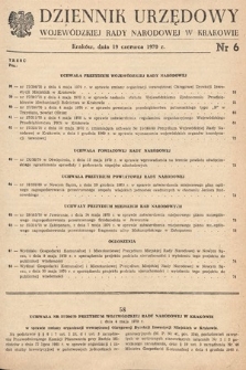 Dziennik Urzędowy Wojewódzkiej Rady Narodowej w Krakowie. 1970, nr 6 |PDF|