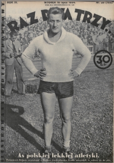 Raz, Dwa, Trzy : ilustrowany kuryer sportowy. 1934, nr 28