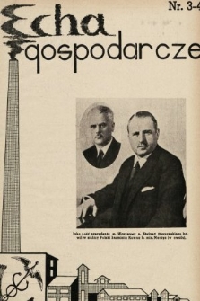 Echa Gospodarcze : czasopismo poświęcone sprawom gospodarczym. 1938, nr 3 |PDF|