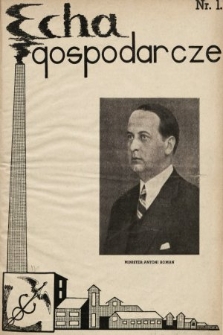 Echa Gospodarcze : czasopismo poświęcone sprawom gospodarczym. 1939, nr 1 |PDF|