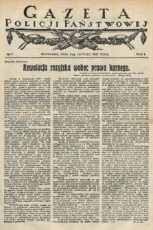 Gazeta Policji Państwowej. 1922, nr 7 |PDF|