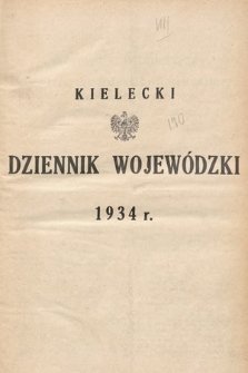 Kielecki Dziennik Wojewódzki. 1934, skorowidz alfabetyczny |PDF|
