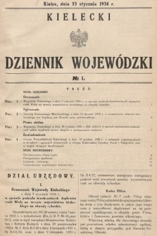 Kielecki Dziennik Wojewódzki. 1934, nr 1 |PDF|