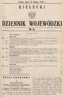 Kielecki Dziennik Wojewódzki. 1934, nr 3 |PDF|
