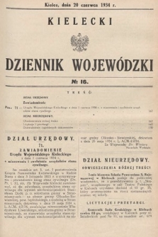 Kielecki Dziennik Wojewódzki. 1934, nr 16 |PDF|