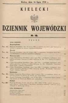 Kielecki Dziennik Wojewódzki. 1934, nr 19 |PDF|