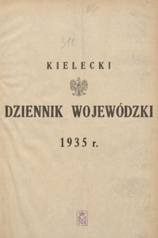 Kielecki Dziennik Wojewódzki. 1935, skorowidz alfabetyczny |PDF|