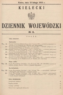 Kielecki Dziennik Wojewódzki. 1935, nr 3 |PDF|