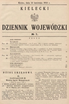 Kielecki Dziennik Wojewódzki. 1935, nr 7 |PDF|