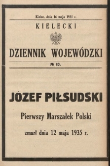 Kielecki Dziennik Wojewódzki. 1935, nr 10 |PDF|