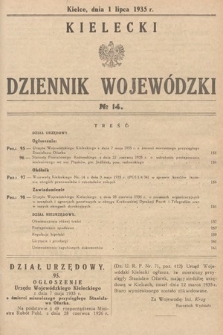 Kielecki Dziennik Wojewódzki. 1935, nr 14 |PDF|