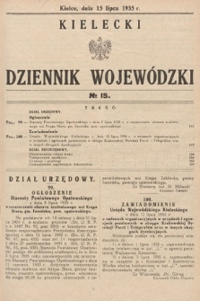 Kielecki Dziennik Wojewódzki. 1935, nr 15 |PDF|