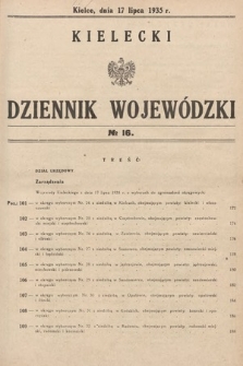 Kielecki Dziennik Wojewódzki. 1935, nr 16 |PDF|