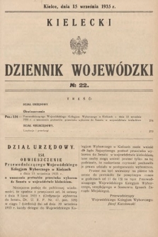 Kielecki Dziennik Wojewódzki. 1935, nr 22 |PDF|