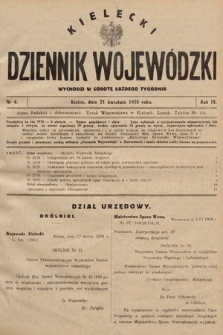 Kielecki Dziennik Wojewódzki. 1928, nr 6 |PDF|