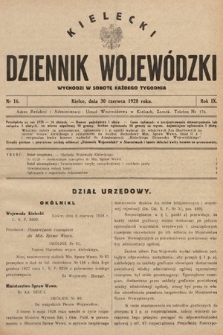 Kielecki Dziennik Wojewódzki. 1928, nr 16 |PDF|